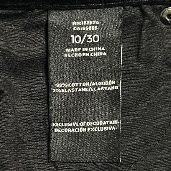 Well Worn Straight Leg Velvet Pants Women's 10/30 Black Stretch Soft NWOT - Picture 5 of 16